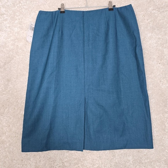 Pendleton Skirt Womens 18 Blue Wool Lined Made in USA Office Preppy Classic - Picture 4 of 10